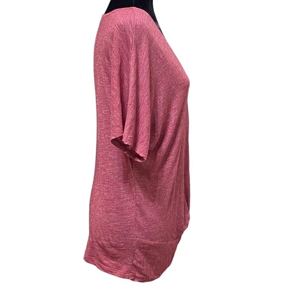 Juicy Couture Heathered Red Twist Front V-Neck Boho Tee Shirt Small Y2K - Picture 3 of 7